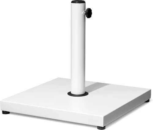 Miniatura 10 de Base para sombrilla de patio, soporte resistente cuadrado de concreto de 43 libras para exteriores, color marrón teca