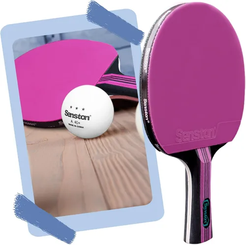 Miniatura 5 de Senston Paletas de ping pong para entretenimiento o competición - Juego de paletas de ping pong con velocidad avanzada, control Púrpura
