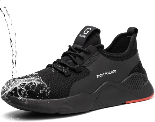 ulogu Zapatos de punta de acero para hombres y mujeres, impermeables, ligeros, a prueba de pinchazos, seguridad en el trabajo, tenis industriales