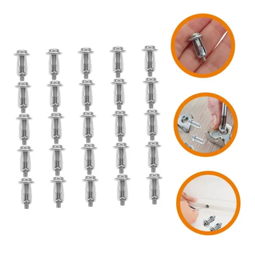 Miniatura 7 de Tuerca de expansión de anclaje de puerta hueca con remache de tornillo para fijación de puerta para instalación de pared hueca, 25 uds
