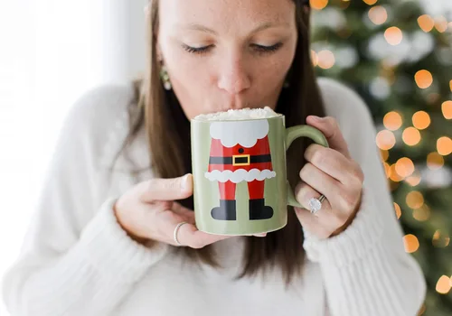 Miniatura 5 de Pearhead Bah Hum Bug - Taza de café de Navidad, decoración del hogar de temporada, ideas de regalo para rellenar calcetines, apta para microondas