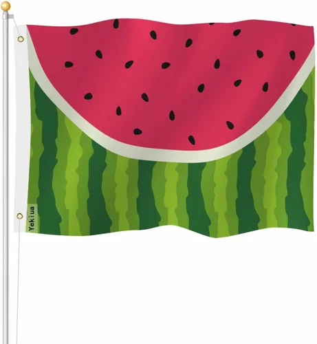 Miniatura 14 de Yekiua Bandera de huevos de Pascua 3 x 5 para exteriores, hierba verde, tulipanes, mariposas, mariquitas, banderas de doble cara, para todo