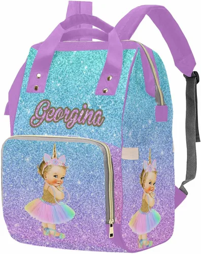 Miniatura 19 de M YESCUSTOM Bolsa de pañales personalizada con nombre para mamá, mujer, esposa, mochila personalizada, 0625-12, Mochilas Daypack