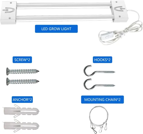 Miniatura 7 de Luces LED de crecimiento de 16 W de espectro completo integrado lámpara de cultivo con alto PPFD para invernadero hidropónico de plantas