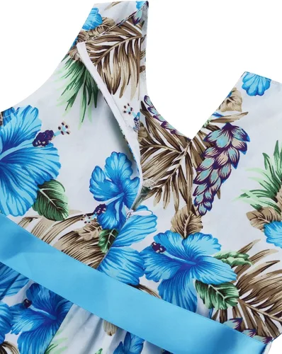 Miniatura 102 de Vestido de verano para niña, de algodón, con diseño floral