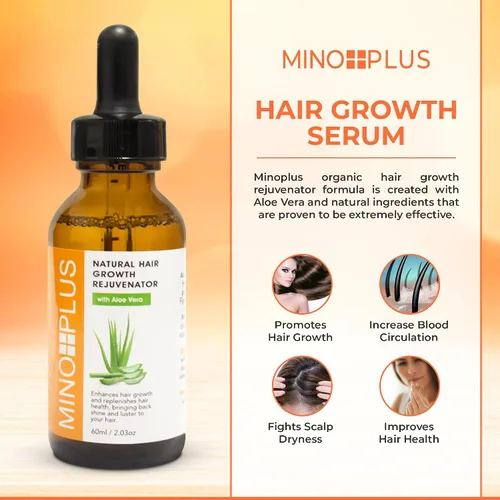 Miniatura 3 de Suero natural para el crecimiento del cabello, 2 fl oz, para un cabello más largo, más fuerte, más grueso y lleno, formulado para prevenir