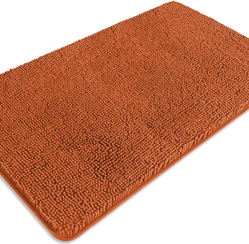 Miniatura 466 de Alfombra de baño pequeña de 12 x 18 pulgadas, lavable y absorbente, antideslizante, alfombra de baño de felpilla gruesa y suave para baño, ducha