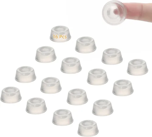 Miniatura 9 de Furnigear Parachoques para gabinete autoadhesivos de hule transparente suave - Parachoques para puerta de gabinete con puntos, topes de gabinete