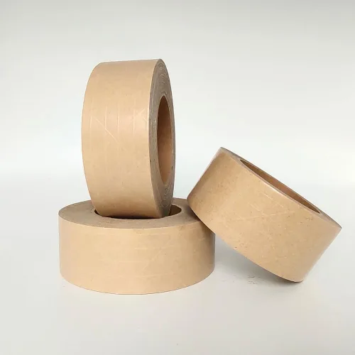 Miniatura 2 de Cinta de embalaje de papel kraft de 2 pulgadas x 50 yardas, cinta de embalaje marrón resistente, recambios de cinta de sellado de caja de escritura