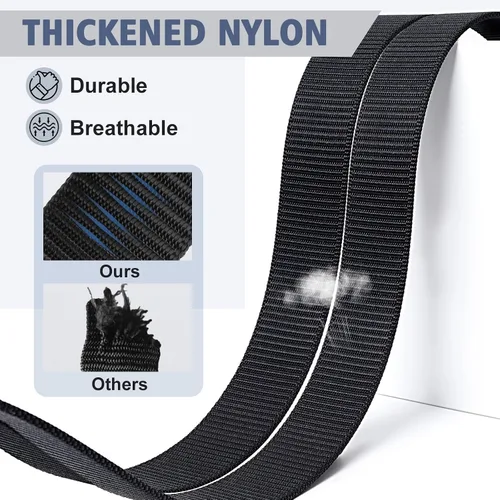 Miniatura 5 de SANSTHS Cinturones de trinquete de nailon para hombre, paquete de 2, cinturones de golf deslizantes de bandera estadounidense de 1 1/3 pulgadas