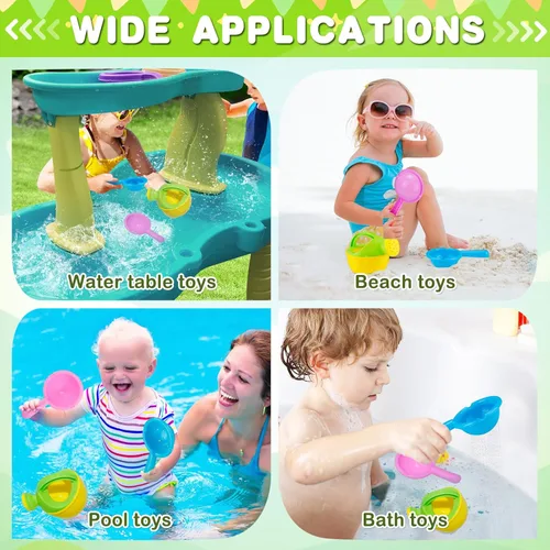 Miniatura 7 de Juguetes de baño para niños pequeños de 1 a 3 años – Juguetes de mesa de agua, fácil de limpiar, juguetes de agua sin moho, divertidos regalos