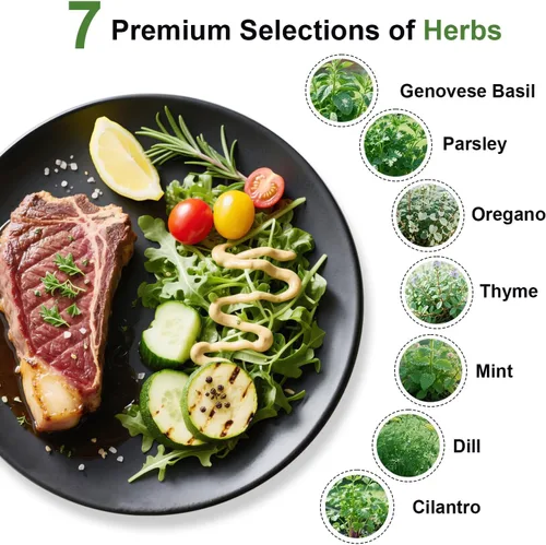 Miniatura 3 de Kit de cápsulas de semillas de hierbas gourmet para AeroGarden, idoo, Ahopegarden, MUFGA Hydroponics Garden con albahaca, perejil, tomillo, menta