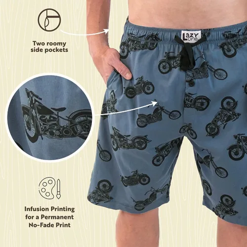 Miniatura 6 de Lazy One - Pantalones cortos de pijama para hombre, ropa de dormir