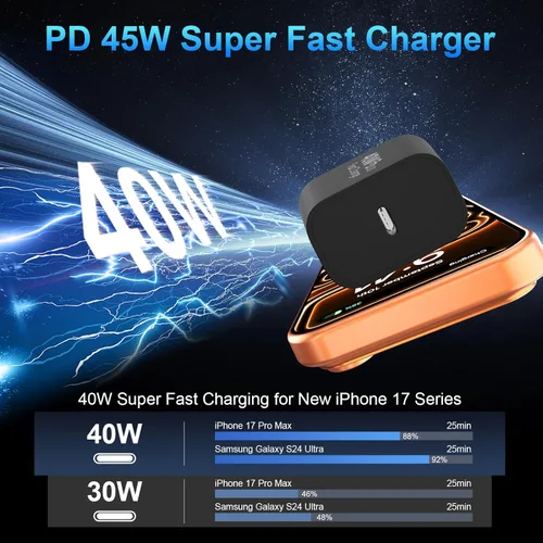 Miniatura 2 de Cargador para teléfono 17 Pro Max de carga rápida, 40 W USB C cargador de teléfono rápido con cable de carga tipo C de 10 pies de largo para iPhone