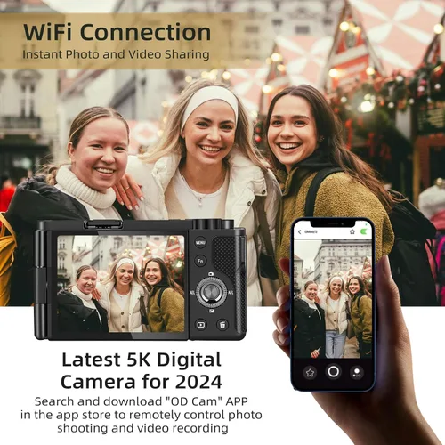 Miniatura 8 de ORDRO Cámaras digitales 5K para fotografía – Cámara creadora de contenido de viaje de 64 MP con zoom óptico 12X y cámara de vlogging de YouTube
