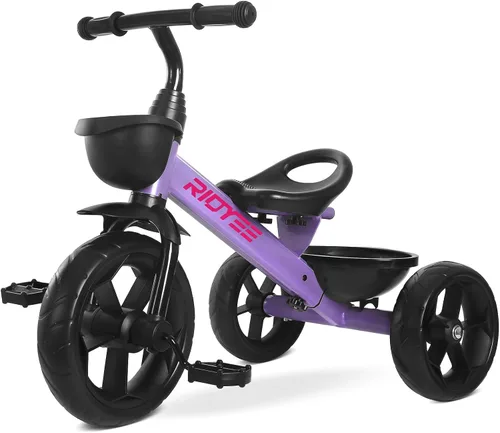 Miniatura 7 de RIDYEE Triciclo para niños de 1.5 a 5 años, triciclo para edades de 2 a 4 años, distancia entre ejes trasera extra ancha para estabilidad, triciclos