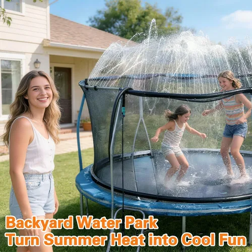 Miniatura 2 de Bobor Aspersores para cama elástica para niños, parque acuático al aire libre, diversión de verano, juguetes de agua. (39 pies)