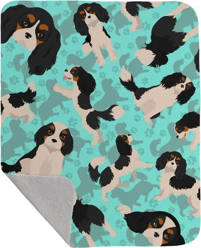 Miniatura 50 de Caroline's Treasures MLM1042LQB Airedale Terrier - Manta acolchada de 50 x 60 pulgadas, diseño de ilustraciones para cama, sofá, suave y ligera