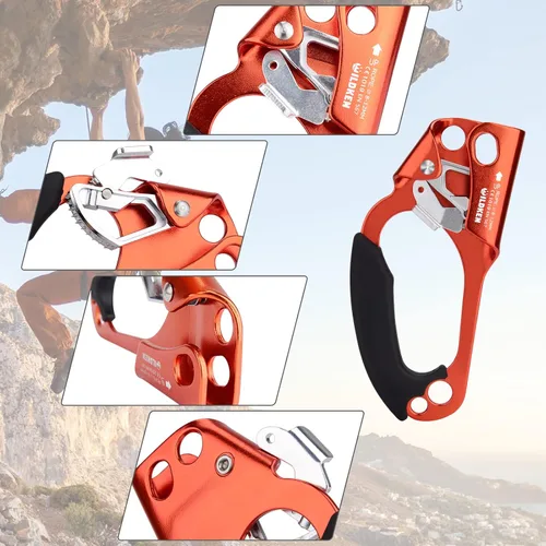 Miniatura 16 de WILDKEN Ascendedor de Mano para Escalada de Exteriores Montañismo Árbol Arborista Escalada Descenso Equipo Ascendedor de Mano para Cuerda de 8-14mm