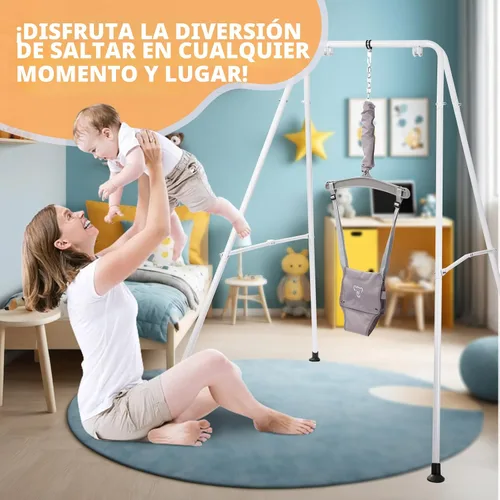 Miniatura 8 de Taleco Gear 2 en 1 columpio para niños pequeños y saltarín, juego de columpio para interior/exterior, saltarines y rebotadores para bebés, fácil