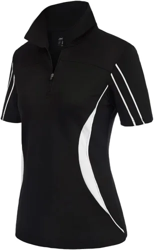 Miniatura 2 de JACK SMITH Women Golf Polo Shirts Zipper Moisture Wicking Tennis Shirts Short Sleeve Slim Fit Sport Active Tops S-XXL