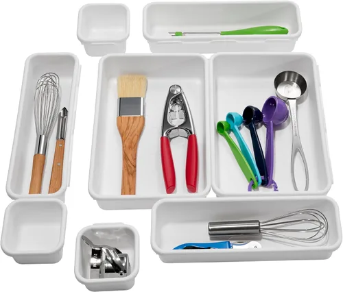 Miniatura 12 de Madesmart Paquete de compartimentos con enclavamiento, blanco, 8 piezas