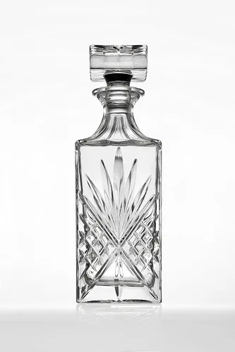 Miniatura 4 de Decantador de whisky de cristal, sin plomo, regalo para hombres, licor de bourbon escocés, corte irlandés, 25.4 fl oz