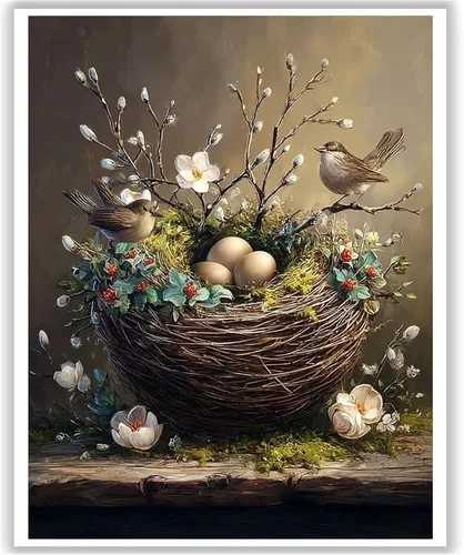 Miniatura 18 de HITO Kit de pintura de paisaje por números para adultos, Aurora para adultos, kits de pintura por números sobre lienzo para regalo, decoración