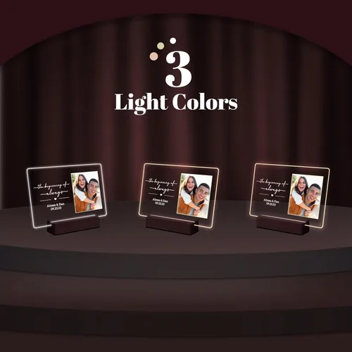 Miniatura 6 de Marcos de fotos personalizados con foto, placa de fotos personalizada con luz nocturna para ella, él, novia, novio, regalos de boda para esposa