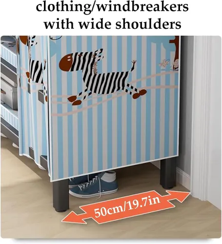 Miniatura 7 de large closets Portable Wardrobe Closet with Thick Cloth Cover Clothes Closet for Bedroom Storage Closet Metal Frame Wardrobe Closet Space-saving