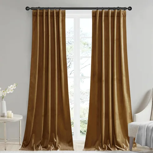 Miniatura 53 de StangH Cortinas de terciopelo súper suaves con pestaña trasera, cortinas azul marino para puerta corredera, decoración de lujo, cortinas opacas