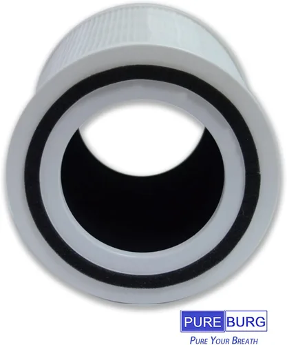 Miniatura 4 de PUREBURG Filtro de repuesto compatible con purificador de aire HEPA TT-AP005, 2 unidades de carbón activado HEPA H13 2 en 1 4 etapas de filtración