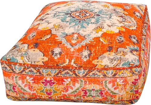 Miniatura 14 de Mandala Life ART Funda de Cojín de Suelo Bohemia - Mezcla de Lana Pura y Algodón - 24x24x8 pulgadas - Relleno No Incluido - Bordado a Mano Artesanal