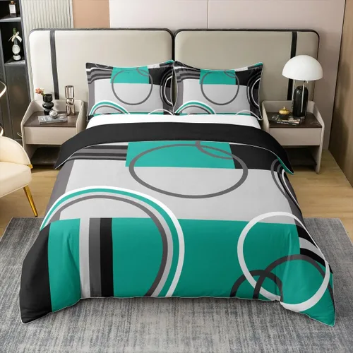 Miniatura 10 de Erosebridal Bohemian 100% Natural Cotton Duvet Cover Twin Country Southwestern Bedding Set Boho Aztec Arrows Diamond Comforter Cover Black Gray