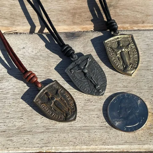 Miniatura 5 de Collar de oro con crucifijo de la Virgen María Jesús – Medalla de los Milagros de Mujer, Medalla de Plata para Hombres, Joyería Religiosa, Regalos