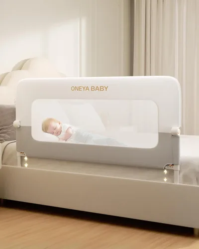 Miniatura 10 de Barandilla protectora para cama de bebé, riel de cama de 32 pulgadas de grosor para niños pequeños, barandillas laterales de seguridad extraaltas