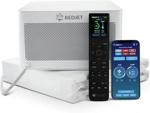 BedJet 3 Climate Comfort para camas, ventilador de refrigeración + paquete de aire de calefacción con sábana de nube (sábana tamaño