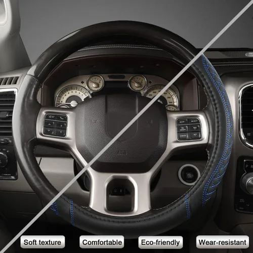 Miniatura 5 de West Llama Funda personalizada para volante de automóvil Dodge RAM 1500 2500 3500, 15.5-16 pulgadas