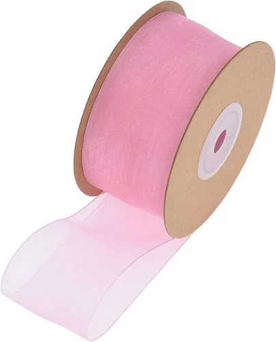 Miniatura 6 de Cinta de organza transparente negra de 1-1/2 pulgadas, cinta de gasa brillante de 25 yardas para envolver regalos, invitaciones de boda