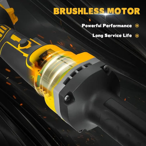 Miniatura 3 de Amoladora inalámbrica para batería Dewalt de 20 V, amoladora sin escobillas de 4 velocidades, mandril de 0.24 pulgadas, motor de potencia de 25000