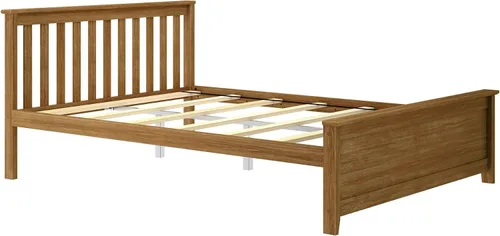 Miniatura 4 de Plank+Beam Marco de cama Queen de madera maciza, cama de plataforma con cabecero, pacana Nuez pacana