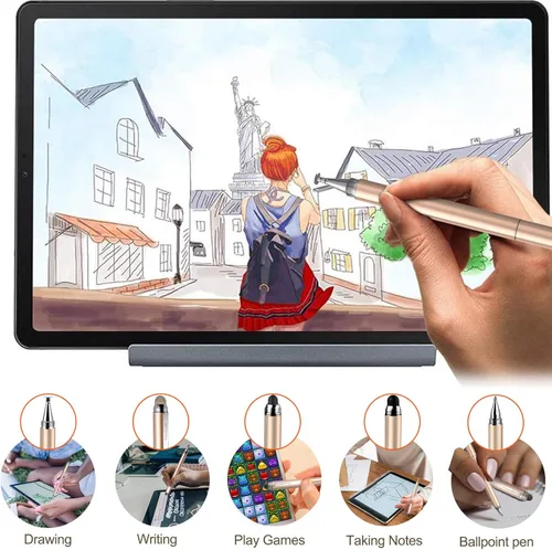 Miniatura 2 de Penyeah - Lápices capacitivos para pantallas táctiles - [4 en 1] Lápiz de pantalla táctil de alta sensibilidad y precisión con punta de disco, punta