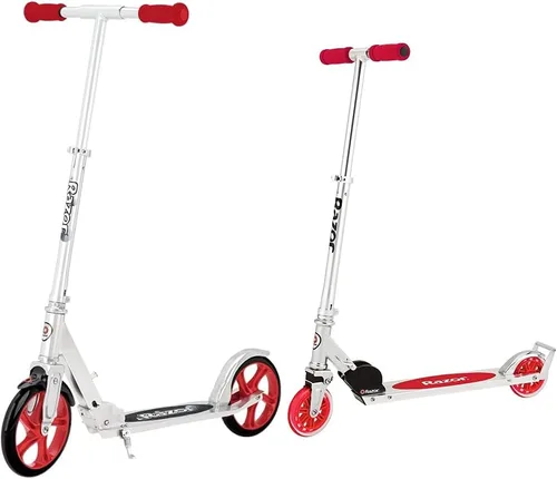 Razor Patinete A5 Lux Kick para niños de 8 años en adelante, ruedas de uretano de 8 pulgadas, acabado anodizado con colores y gráficos llamativos,