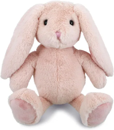 Miniatura 8 de DolliBu Peluche de conejo azul bebé, animal de peluche súper suave, adorable juguete realista de conejo para niños y niñas, bonito conejo de peluche