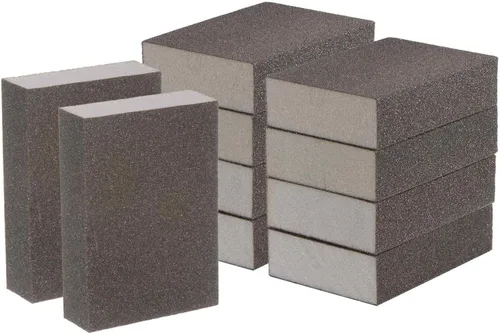HARFINGTON Bloques de esponja de lijado de grano medio, bloque de lijado de espuma de grano 180-240 para pulir la cocina, paneles de yeso de madera