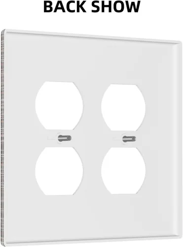 Miniatura 1291 de Placa Decorativa de Pared de Granja Rústica con Cuerno de Madera para Puerta de Granero 1 Banda Duplex Cubiertas de Toma Eléctrica Soltera
