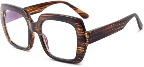 Miniatura 10 de Paquete de 3 lentes de lectura con bloqueo de luz azul para mujeres y hombres, anteojos de lectura de gran tamaño con bisagra de resorte, lectores