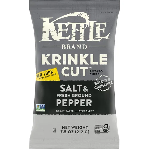 Miniatura 60 de Kettle Brand Papas Fritas, Backyard Barbeque Kettle Chips, Bolsa de Aperitivos, 1.5 Oz