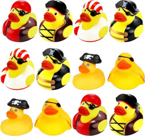 Miniatura 11 de 24 mini patos de goma a granel, perfectos para esconder cruceros, decoraciones de fiesta de cumpleaños y bonitos juguetes de baño para niños