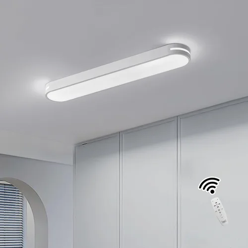 Miniatura 15 de Lámpara de techo lineal de 23.6 pulgadas, LED moderna de 40 W, lámpara de techo simple negra, iluminación de techo de perfil bajo para dormitorio